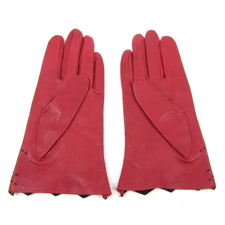 マレリ― 手袋 レザー グローブ ブランド 赤 レディース 20cm