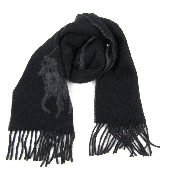 Ermenegildo Zegna　カシミヤマフラー　フリンジ　グレー Ermenegildo Zegna エルメネジルドゼニア 無地マフラー/グレー