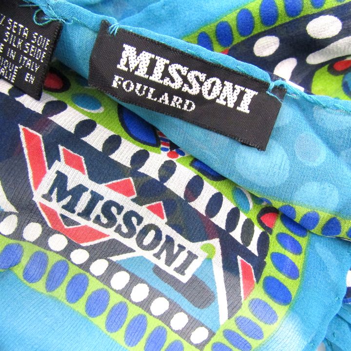 MISSONI ミッソーニ　スカーフ付きトップス　ノースリーブ　レーヨン40 MISSONI ミッソーニ スカーフ付きトップス ノースリーブ レーヨン40