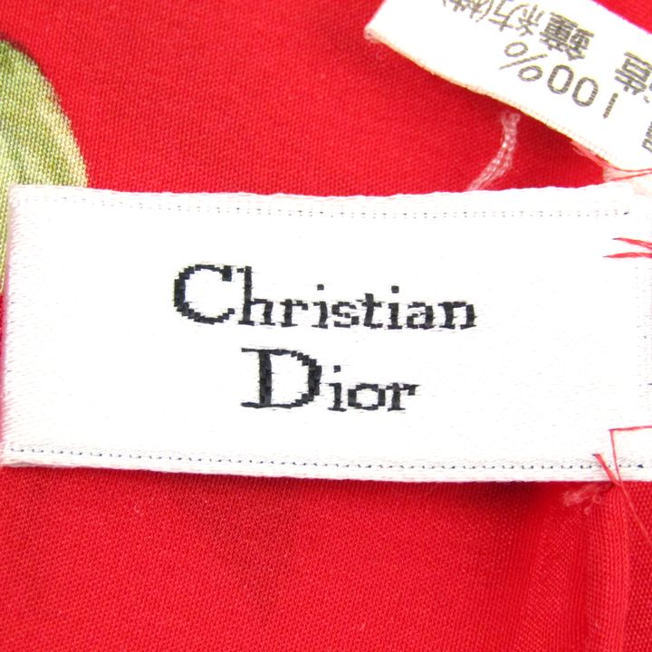 クリスチャンディオール スカーフ 花柄 シルク ブランド レディース  