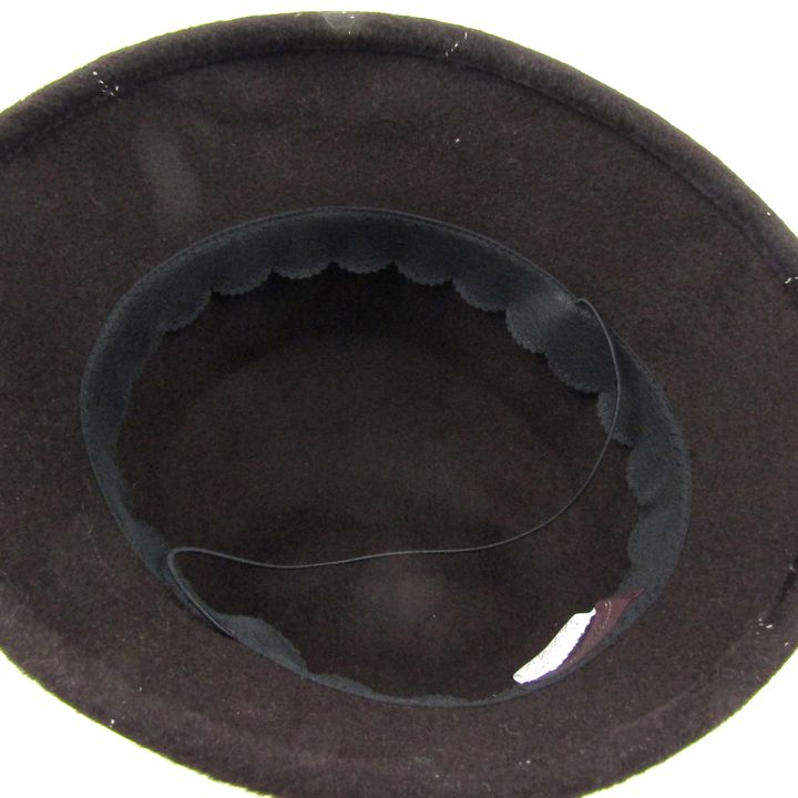 [ 新品 未使用 ] Borsalino ウールハット ブラウン ボルサリーノ ハット ウール レザー 日本製 帽子 ブランド