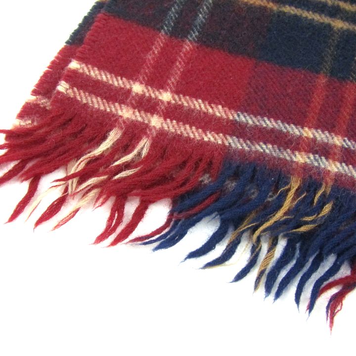 ジョンストンズ マフラー ウール カシミヤ混 チェック柄  