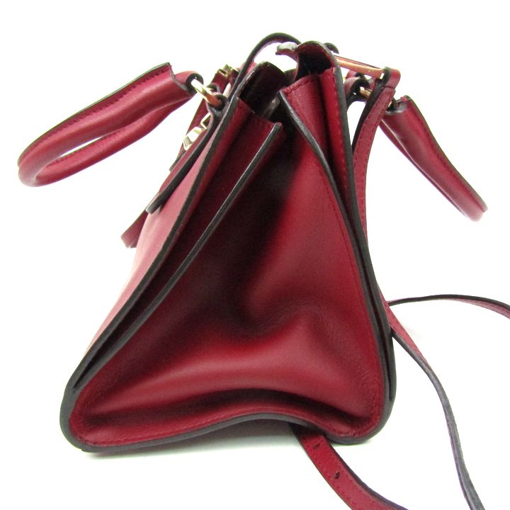 【美品】FURLA ミラノ ハンドバッグ ショルダー 2way レッド 赤 フルラ ショルダーバッグ ミラノ 2way ハンドバッグ レザー