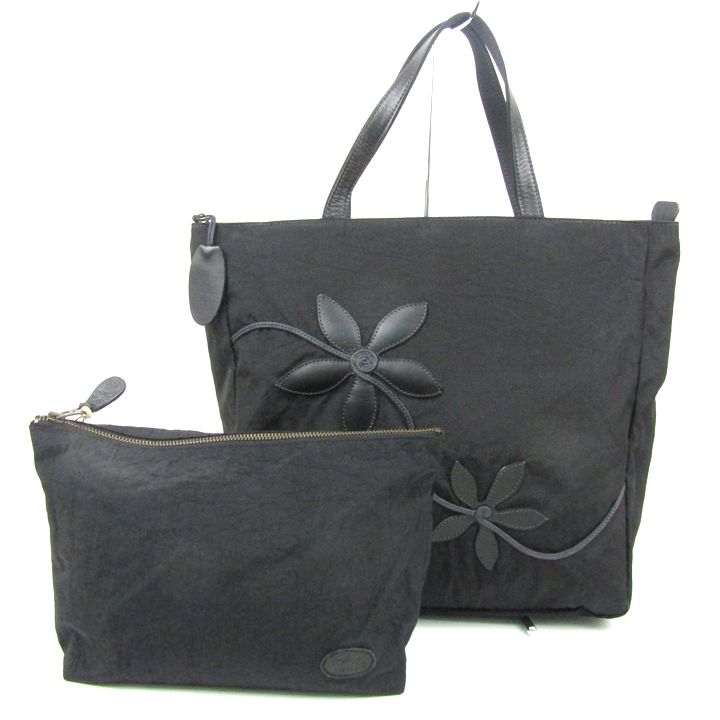 イビサ トートバッグ ナイロン/レザー ポーチセット 鞄 カバン