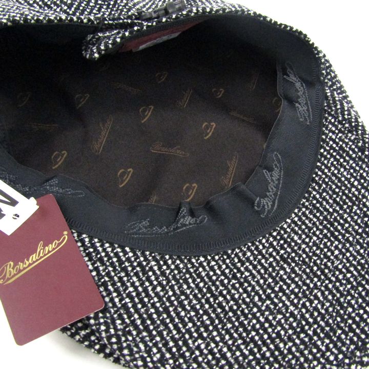 ボルサリーノ ハンチング 帽子 ツイード ブランド シルク混 日本製 未