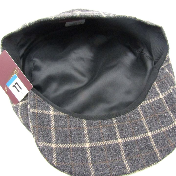 ボルサリーノ ハンチング 帽子 ブランド チェック柄 ウール 日本製 未