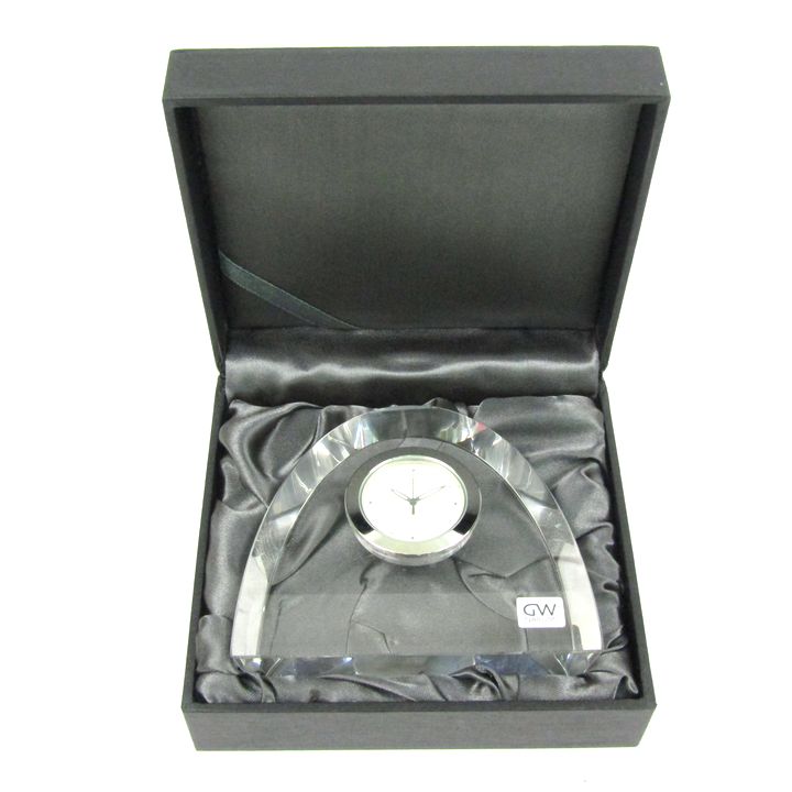 ナルミ グラスワークス 置時計 未使用 アーチクロック インテリア雑貨