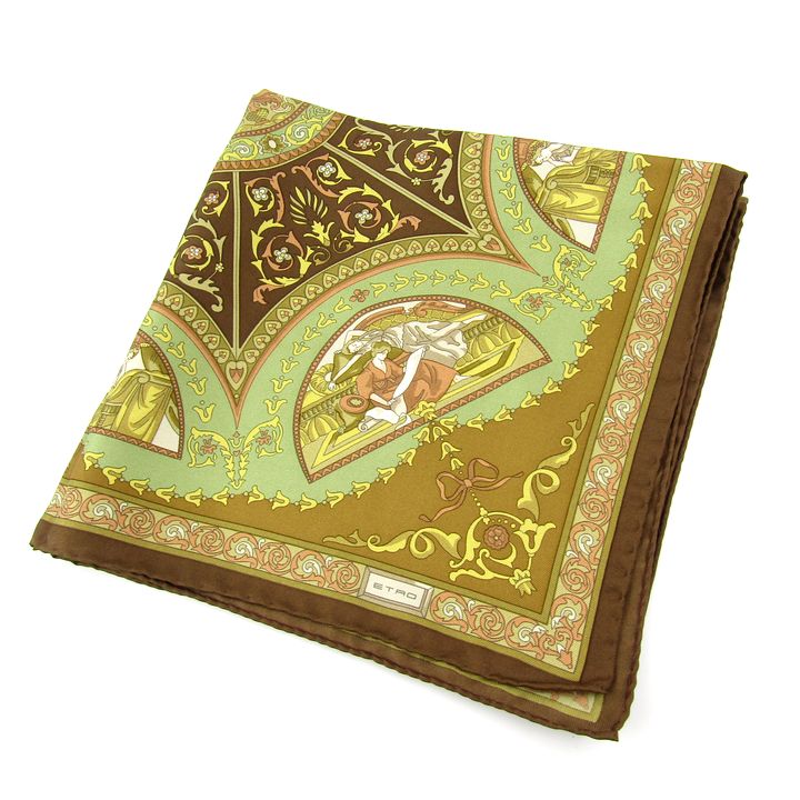 タグ付き新品 ETRO エトロ スカーフ イタリア製 ペイズリー模様 シルク混 ETRO（エトロ） スカーフ ストール ショール アクセサリー 小物