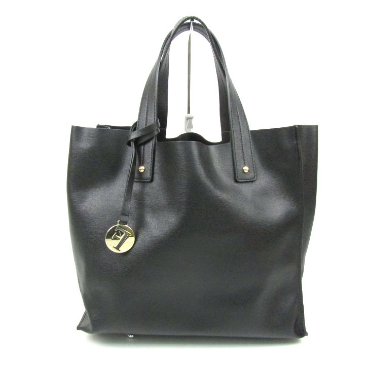 FURLA ブラック トートバッグ チャーム付き 再値下げ❗️【新品未使用】FURLA チャーム付きトートバッグ黒