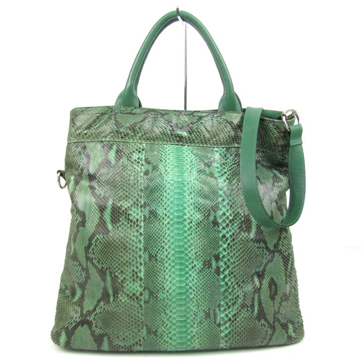 パイソン レザー 本革 トートバッグ ショルダーバッグ 2way 鞄