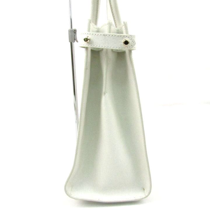 FURLA RIBBON M BUCKET BAG ホワイトレザートートバッグ トートバッグ