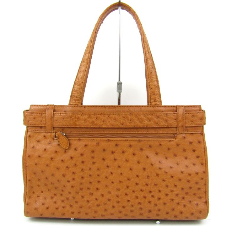 Hayashi TOKYO JRA認定 オーストリッチ レザー トートバッグ リボン 本