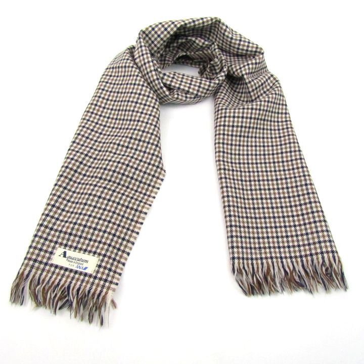 アクアスキュータム ANA マフラー ストール チェック柄 イギリス製