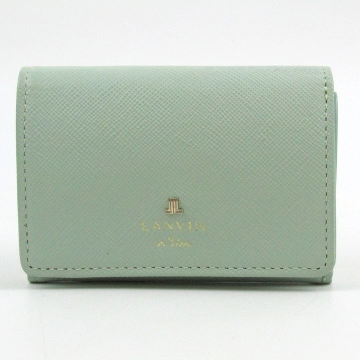 三つ折り財布 ミニ財布 グリーン レディース コンパクト 財布 本革型