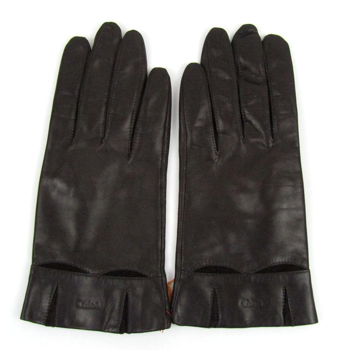 クロエ 手袋 未使用 本革 レザー グローブ 21cm ブランド レディース