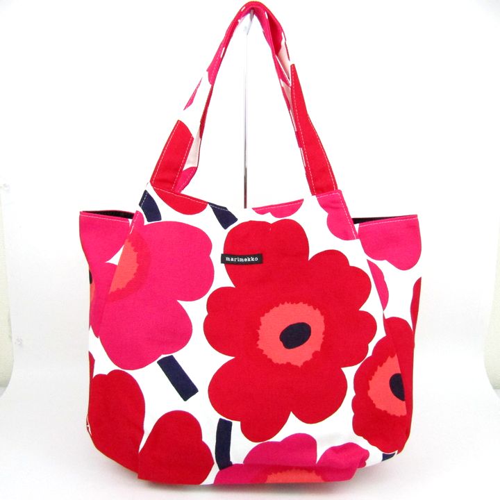 新品未使用タグ付マリメッコmarimekkoトートバッグ赤 marimekko 
