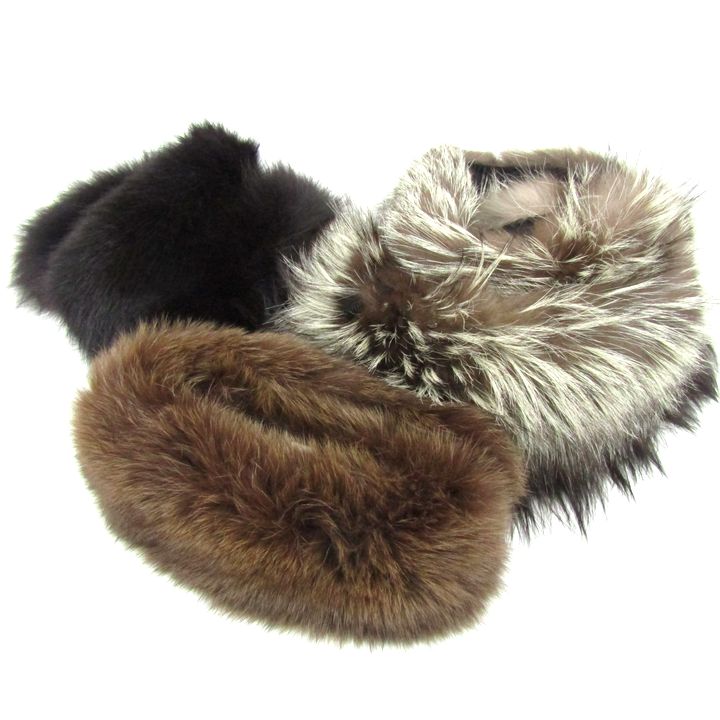 サガフォックス ファー ショール ティペット 3点セット 毛皮 マフラー