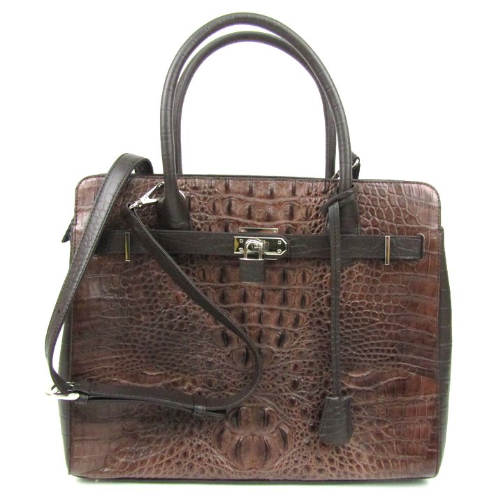 クロコダイル リアルレザー ハンドバッグ 鞄 カバン ブランド