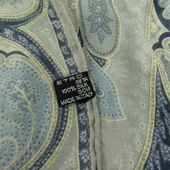 エトロ ストール スカーフ シルク100% ペイズリー柄 ブランド