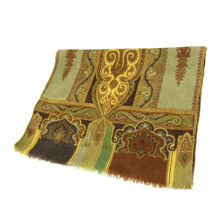 エトロ ストール スカーフ シルク/ウール混 ペイズリー柄 ブランド