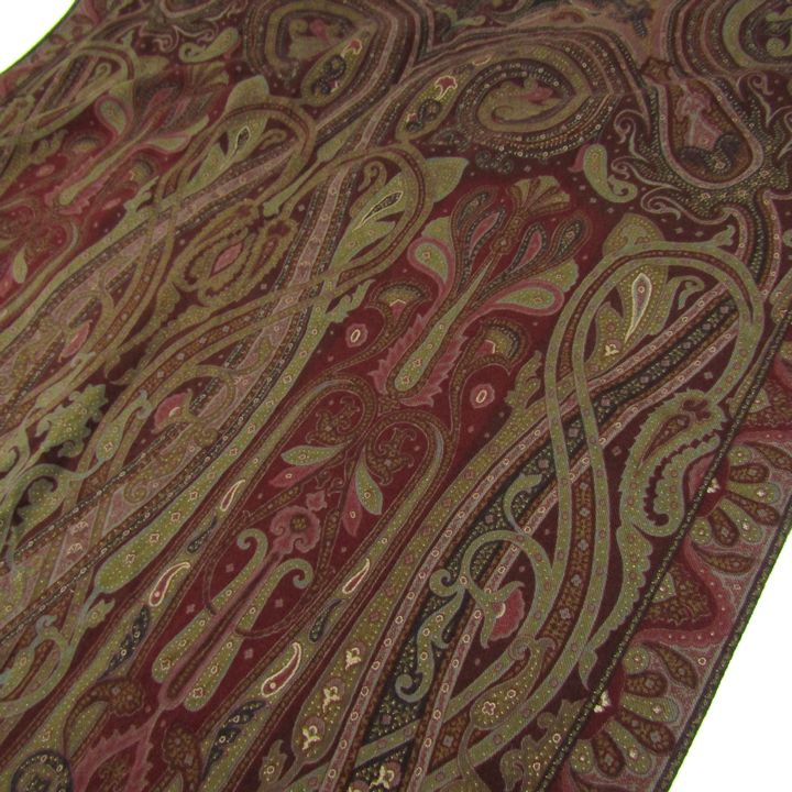 未使用品　ETRO エトロ ストール ペイズリー ウール混シルク イタリア製 エトロ ストール スカーフ シルク/ウール混 ペイズリー柄 ブランド