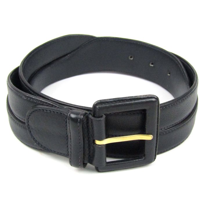 美品　BURBERRY BLUE LABEL ホースマーク　ブラックレザーベルト バーバリーブルーレーベル ベルト ロゴバックル レザー ブランド 小物