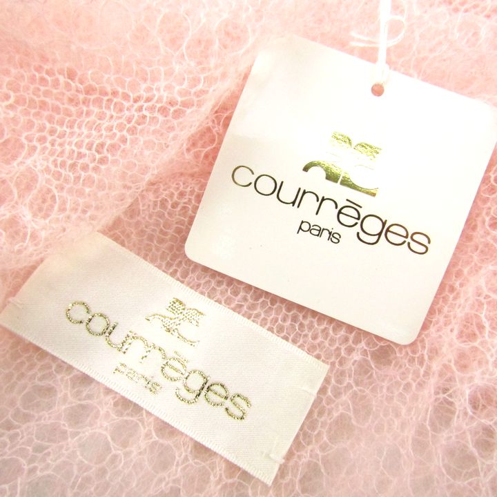 クレージュ ショール ストール 未使用 ウール混 レース 日本製 ブランド レディース ピンク courreges クレージュ ショール ストール 未使用 ウール混 レース 日本製