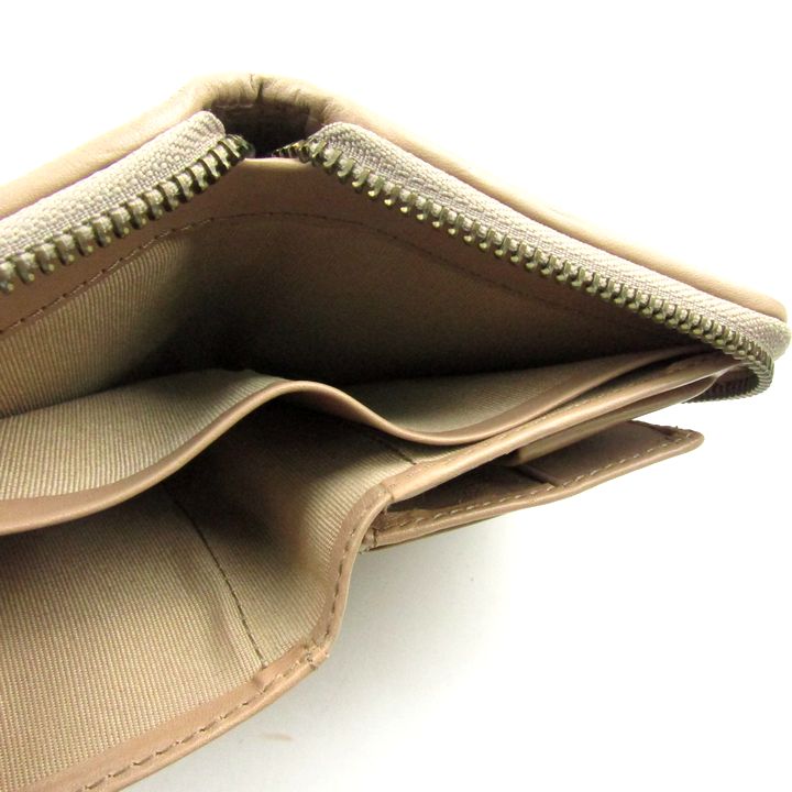 ピュアモエナ 二つ折り財布 レザー 小銭入れ有り メッシュ ウォレット ブランド レディース ベージュ Pua Moena ピュアモエナ 二つ折り財布 レザー 小銭入れ有り メッシュ ウォレット