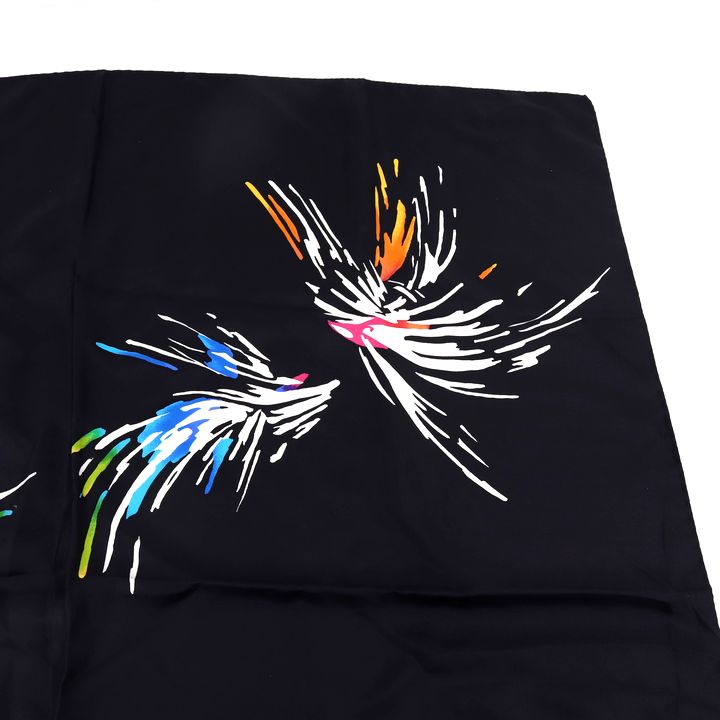 ジャンヌ ランバン スカーフ シルク イタリア製 ロゴ ブランド 小物 黒