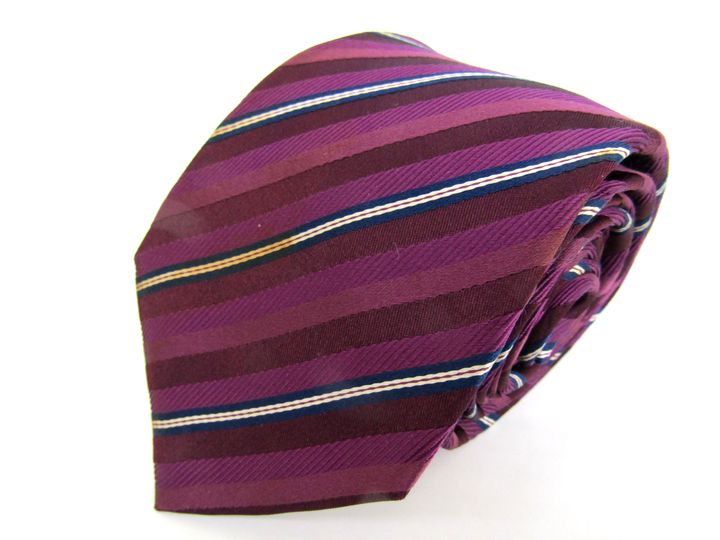 ヒルトン ブランドネクタイ ストライプ柄 シルク イタリア製 メンズ