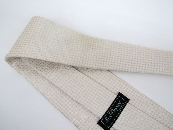 美品 S T Dupont エステー デュポン ネクタイ D柄 総柄 レッド