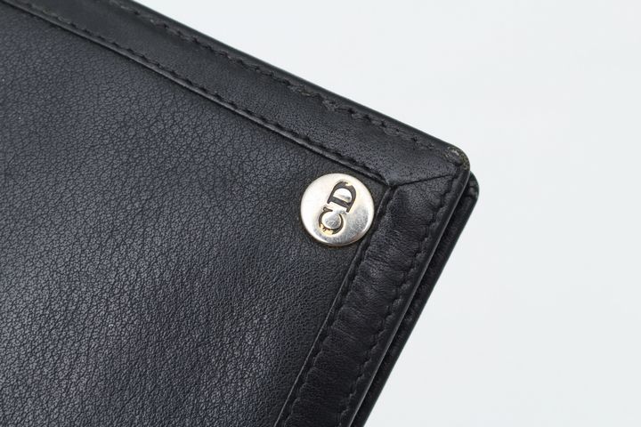 【極美品】Christian Dior 折り財布 札入れ レザー ブラック