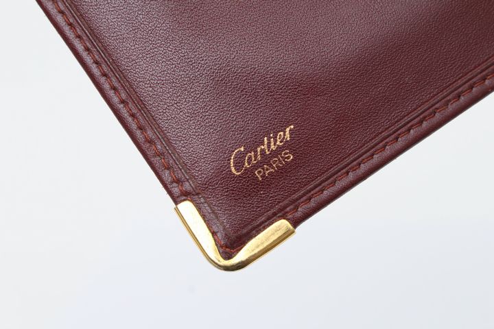 Cartier カルティエ マストライン 折り財布 レッド レディース ブランド