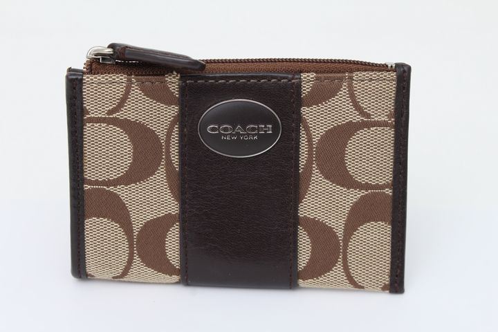 コーチ COACH PVC 花柄 三つ折財布 コンパクトウォレット 0418