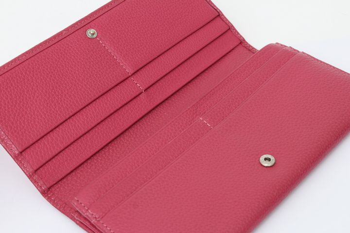 ロンシャン 長財布 フラップ ロングウォレット レザー 小銭入れあり シンプル ブランド レディース ピンク Longchamp