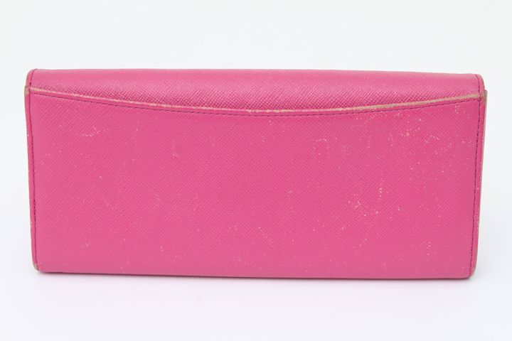 新品未使用　ランバン　財布　ピンク ランバンオンブルー 長財布 フラップウォレット ロゴ シンプル
