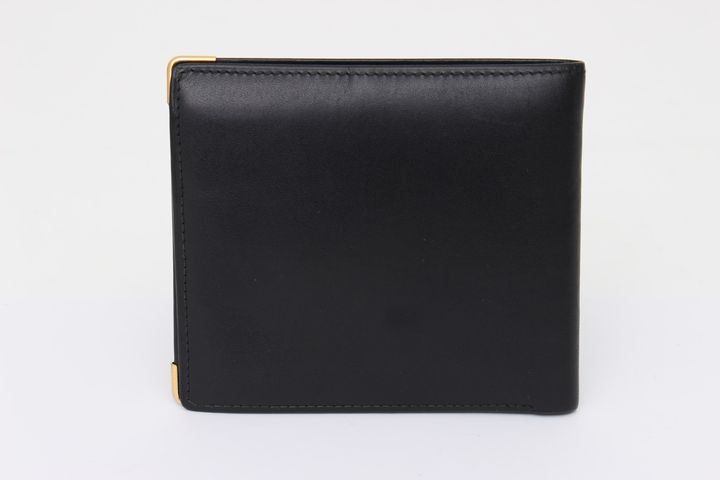 ダンヒル 二つ折り財布 札入れ レザー ロゴ ゴールド金具 カードケース ブランド ウォレット 黒 メンズ ブラック Dunhill