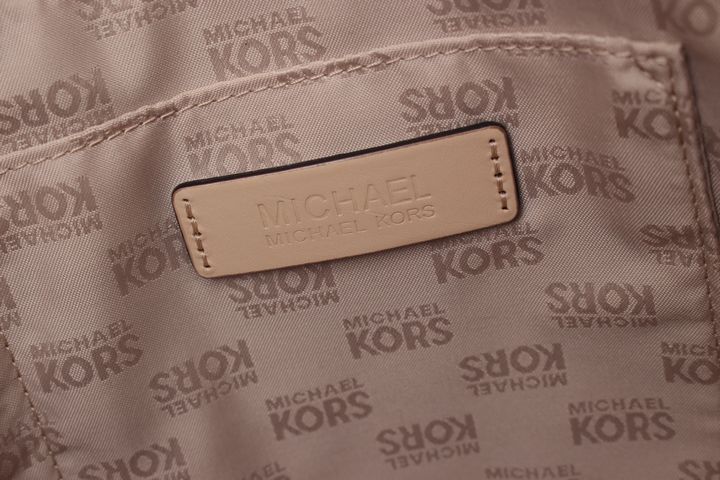 マイケルコース トートバッグ MKシグネチャー PVC/レザー ショルダーバッグ 肩掛け 鞄 レディース ブラウン Michael Kors