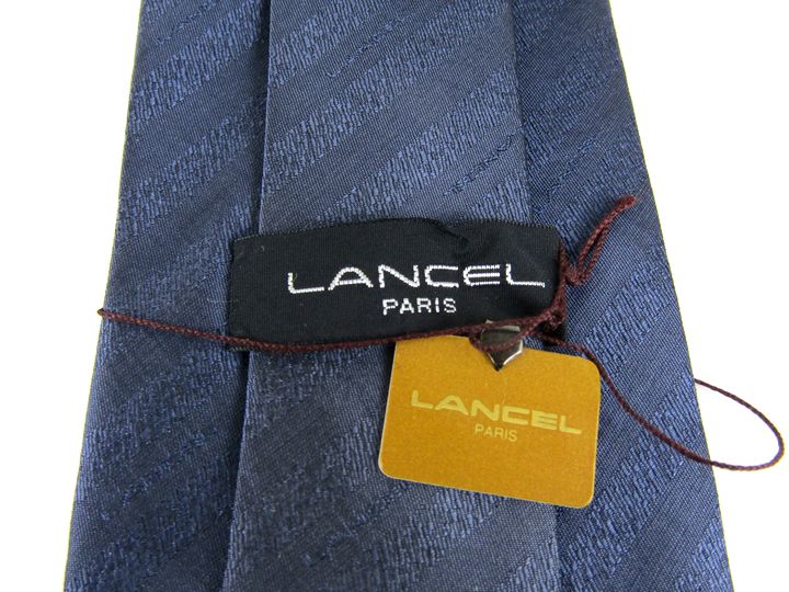 ランセル ブランドネクタイ ストライプ柄 シルク 日本製 未使用品 メンズ ネイビー LANCEL 【中古】