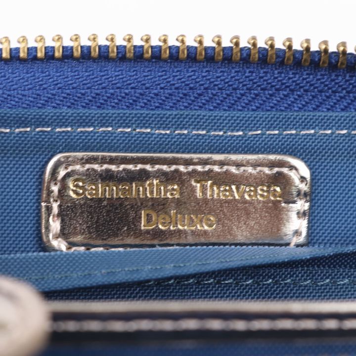 サマンサタバサ Deluxe 長財布 未使用 小銭入れあり チェック ラウンド