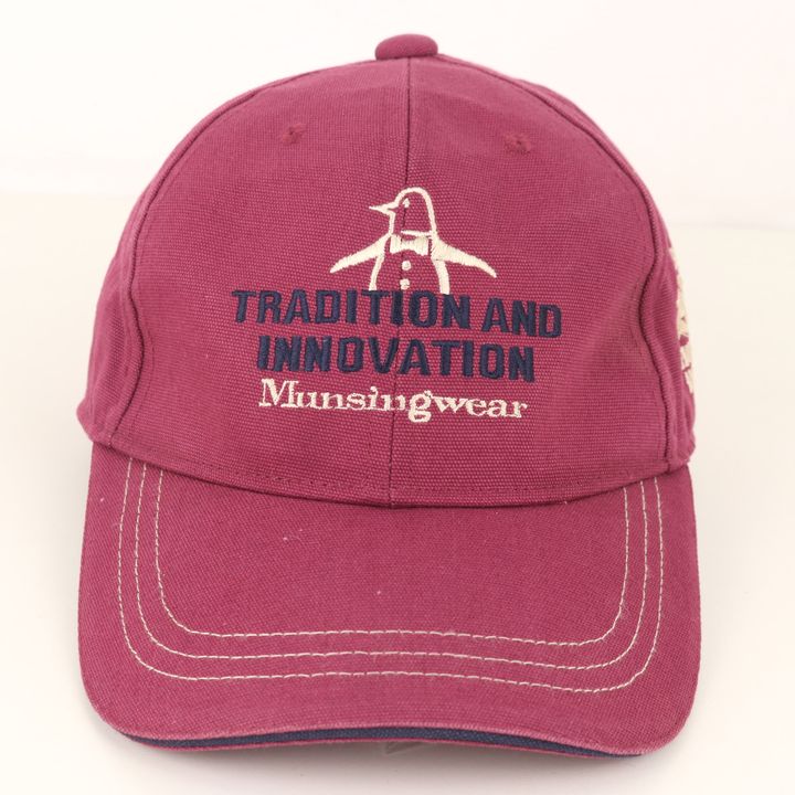 マンシングウェア キャップ ゴルフ ロゴ刺繍 帽子 レディース メンズ 58cmサイズ ワインレッド Munsing wear