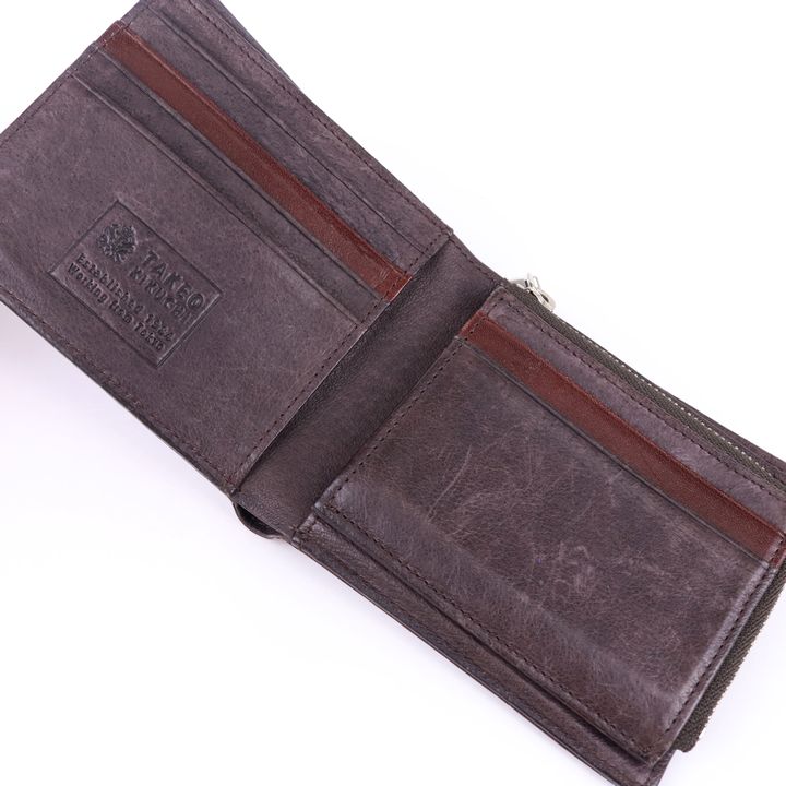 タケオキクチ 二つ折り財布 レザー コインケース着脱可 コンパクト