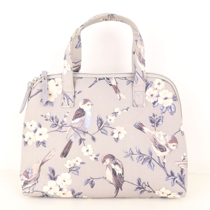 キャスキッドソン ハンドバッグ 未使用 British Birds PVCコーティング ブランド 鞄 レディース グレー Cath Kidston