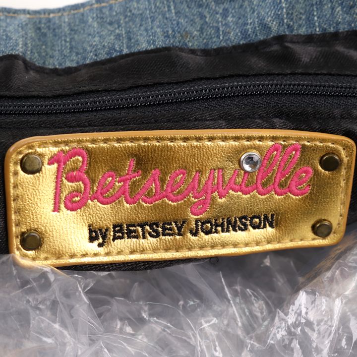 ベッツィジョンソン ショルダーバッグ トートバッグ デニム カジュアル 肩掛け ブランド 鞄 レディース ブルー Betsey Johnson 【中古】