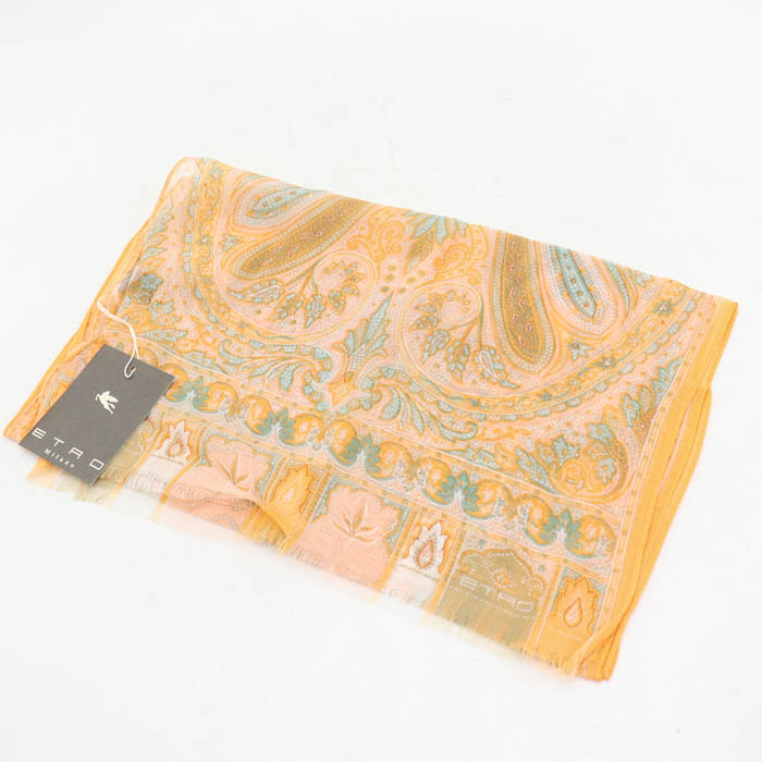 ETRO ストール エトロ スカーフ 未使用 ストール ペイズリー柄 シルク