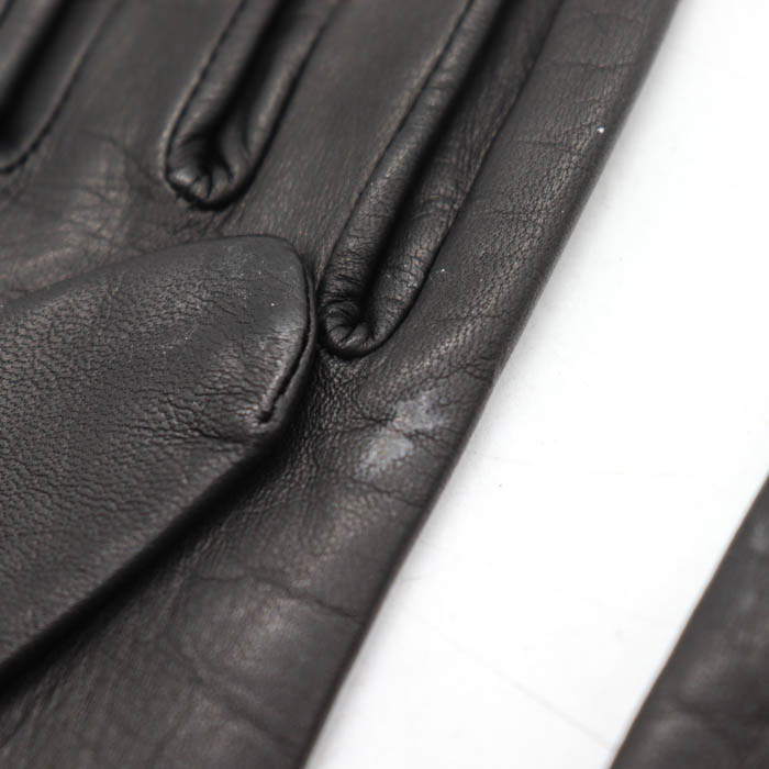 ジバンシーGIVENCHY 黒 レザー グローブ ジバンシィ レザーグローブ ロゴ 手袋 ブランド 小物 レディース