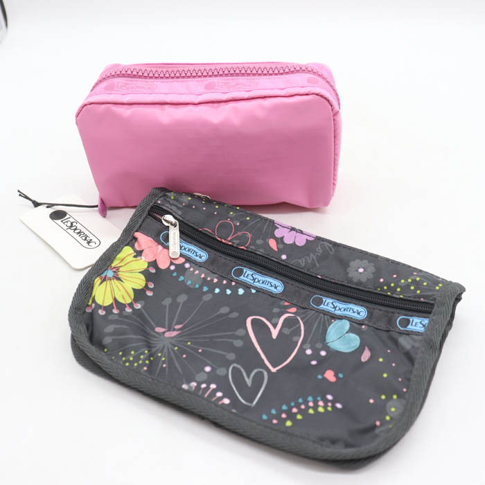 CHAIN VANITY BAG クリームゼブラ レスポートサック　ゼブラ柄ショルダーバッグとポーチセット