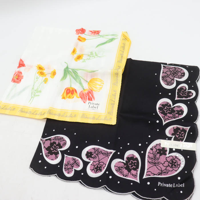 PRIVATE　LABEL　ハンカチまとめ買い プライベートレーベル ハンカチ/タオルハンカチ 10点セット 未使用