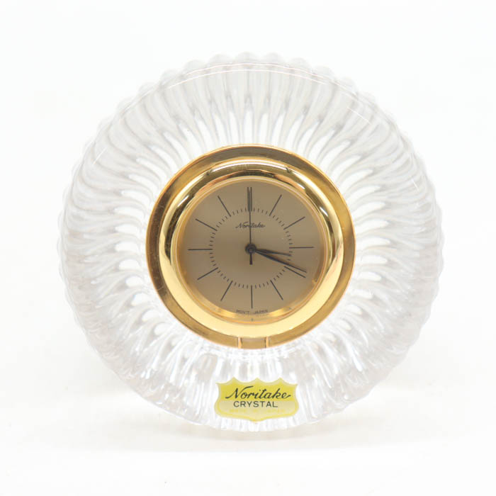 【新品】Noritake 置時計 ノリタケ 置時計 クロック クリスタルガラス インテリア雑貨 ブランド