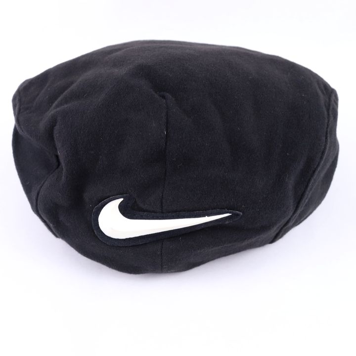 ナイキ ハンチング ヴィンテージ スウォッシュ ロゴ ブランド キャスケット キャップ 帽子 メンズ Lサイズ ブラック NIKE